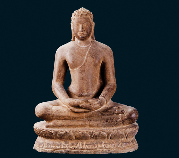 Tượng Phật bằng đá thuộc văn hóa Óc Eo (thế kỉ VI - VII)