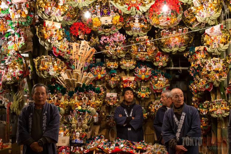 Hội chợ Asakusa Tori-no-ichi. Ảnh: David Ishikawa