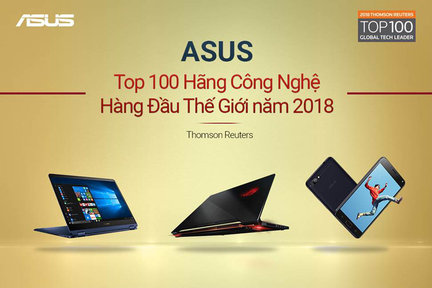 ASUS có tên trong danh sách Top 100 hãng công nghệ hàng đầu thế giới 2018 