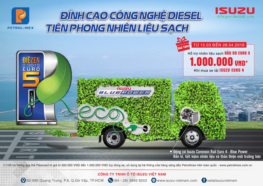 Isuzu và Petrolimex hợp tác phát triển công nghệ nhiên liệu sạch 