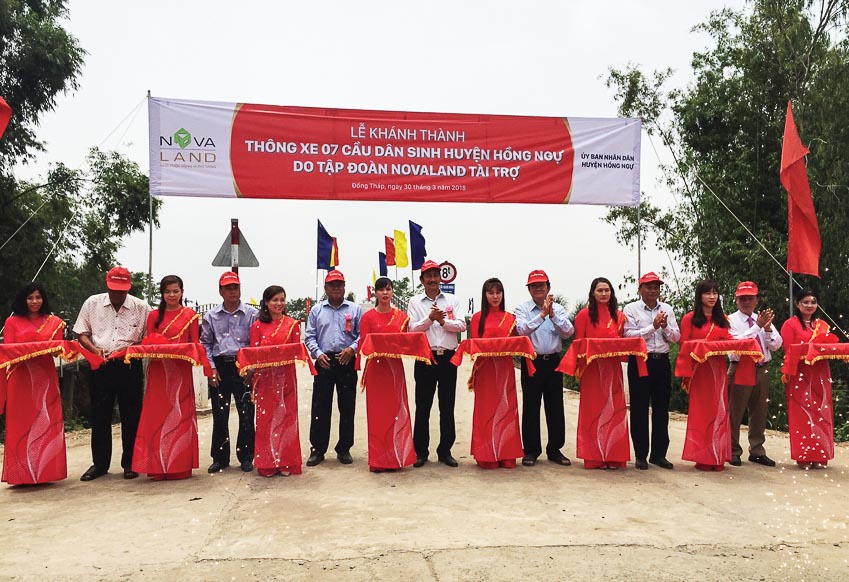 Khánh thành bảy cầu dân sinh mới tại huyện Hồng Ngự, tỉnh Đồng Tháp