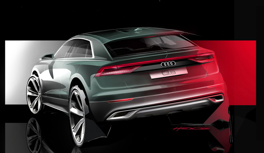 Audi Q8 chính thức lộ diện thiết kế đuôi xe, dự kiến ra mắt vào tháng 6