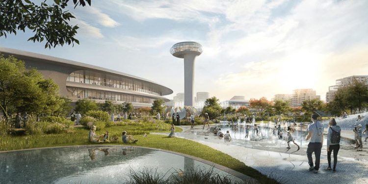 trung-tam-giai-tri-hinh-giot-nuoc-o-Sharjah