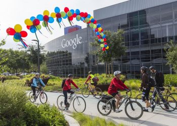 Công viên công nghệ Shoreline, gần trụ sở của Google ở California (Mỹ). | Ảnh: Getty Images