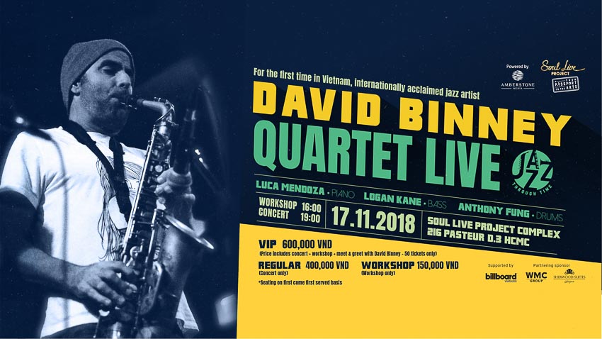 đêm nhạc mở màn “David Binney Quartet Live”