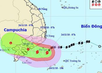Vị trí và đường đi của bão