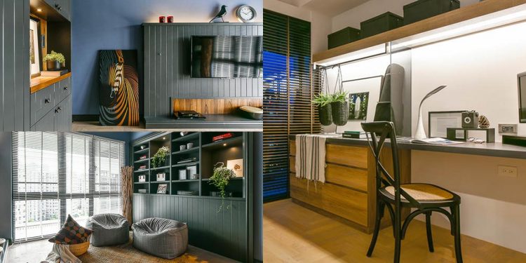 Căn hộ 60m², sang hơn rộng hơn với gam màu xám xanh sang trọng cùng sắc vàng tươi trẻ