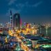 Saigon Aerial Night Skyline
