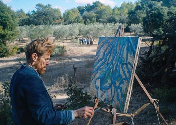 Cảnh trong phim: Van Gogh đang vẽ tranh phong cảnh ở Arles