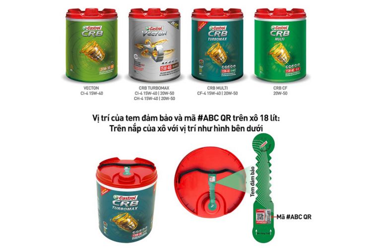 Castrol ứng dụng mã #ABC QR - Giải pháp xác thực hàng hóa trong lĩnh vực công nghệ dầu nhờn