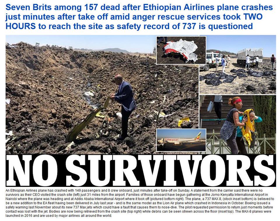 Không ai sống sót trên chuyến bay ET302 của hãng Ethiopian Airlines - photo 2