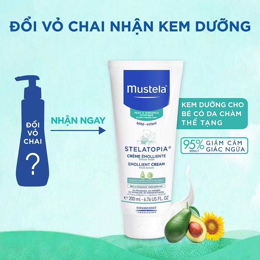 Chương trình đổi vỏ chai sản phẩm dành cho da chàm thể tạng của Mustela 1