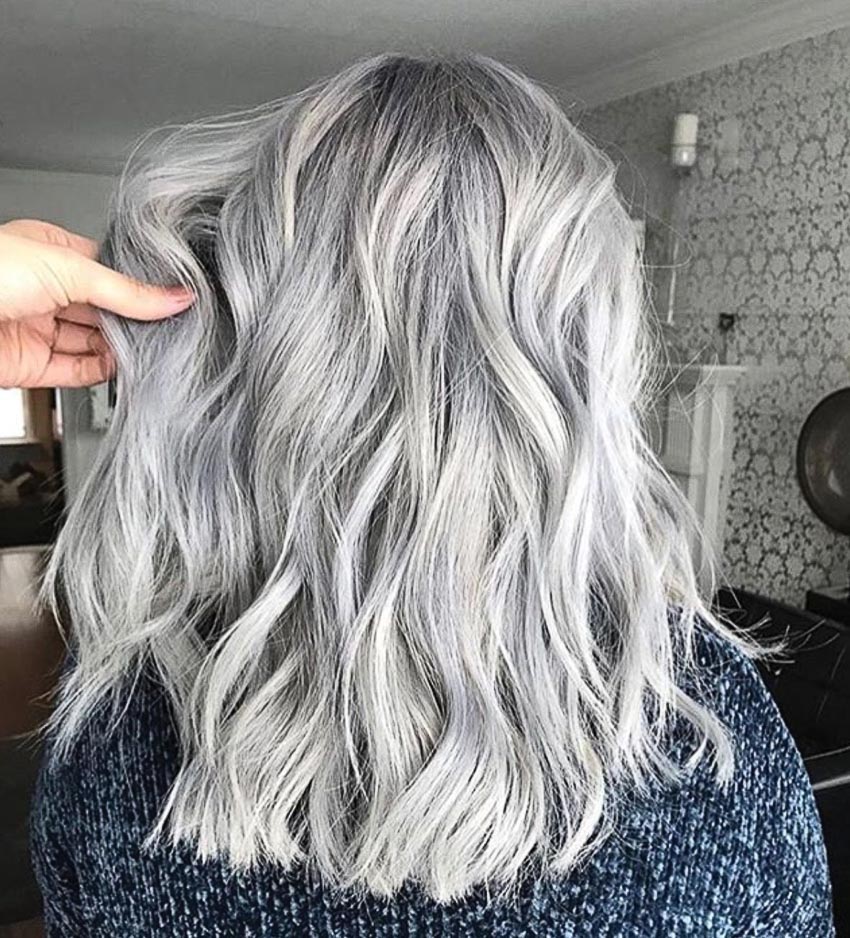 tóc màu xám ánh bạc 1