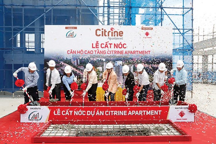 Cất nóc căn hộ cao tầng Citrine Apartment