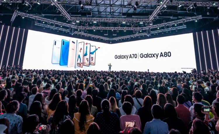Samsung Galaxy A80 mới, màn hình vô cực với cụm 3 camera trượt và xoay - 01