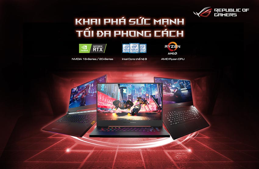 ASUS ROG công bố dải laptop gaming trang bị CPU Intel Core thế hệ 9