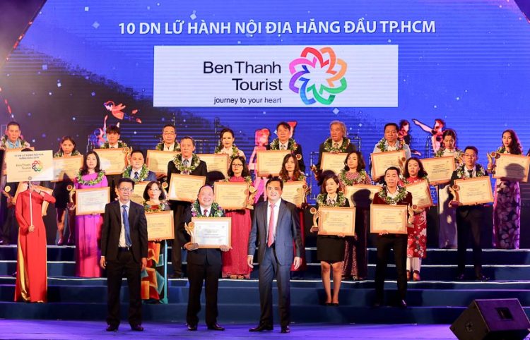 BENTHANH TOURIST ĐẠT TOP 10 DOANH NGHIỆP LỮ HÀNH HÀNG ĐẦU TP.HCM