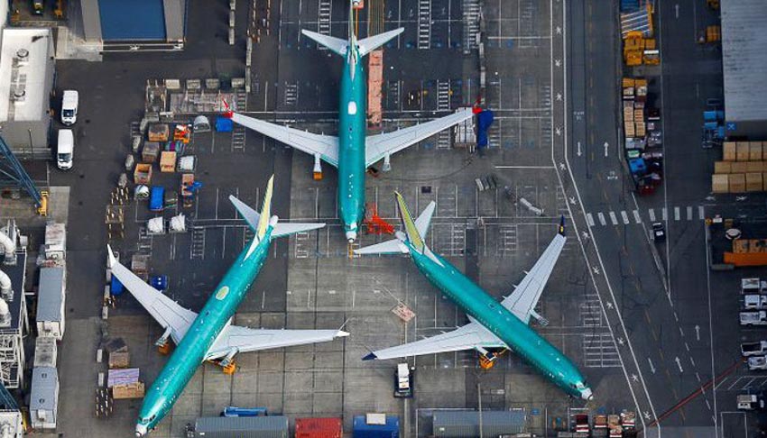 Máy bay Boeing 737 Max đang được lắp ráp trong nhà máy ở Renton, Washington, Mỹ, hôm 21/3 - Ảnh: Reuters/CNBC.