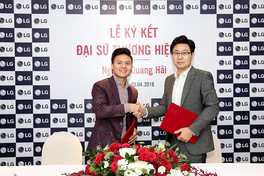 Quang Hải tiếp tục trở thành đại sứ thương hiệu của LG Việt Nam trong năm 2019