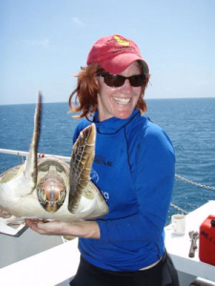 Qamar Schuyler, nữ giáo sư Đại học Queensland (Australia), với rùa biển