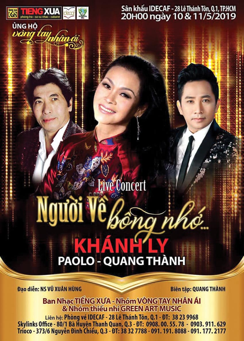 Khánh Ly sẽ có mặt trong đêm nhạc của mình tại Sài Gòn vào tháng 5 này