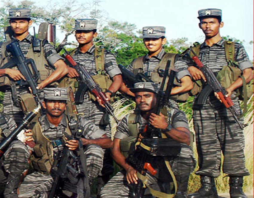 Từ năm 1981, RAW đã lập ra 30 căn cứ huấn luyện ở Ấn Độ nhằm mục đích ủng hộ ngầm Những con hổ giải phóng Tamil (LTTE)