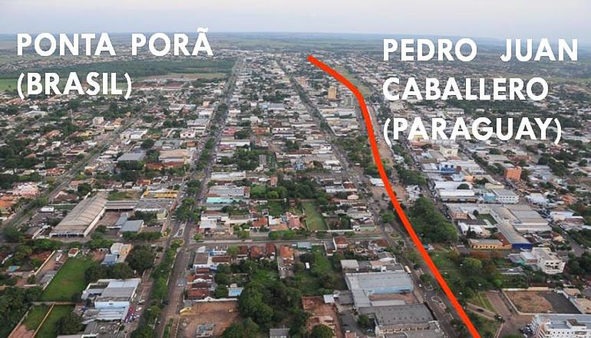 Pedro Juan Caballero, thành phố Paraguay giáp giới với Brazil