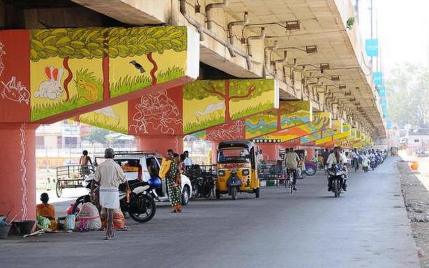 Một số bích họa đương đại tại Madurai, Tamil Nadu, Ấn Độ