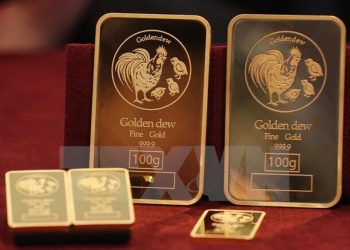 Giá vàng thế giới tăng lên mức cao nhất trong một tuần