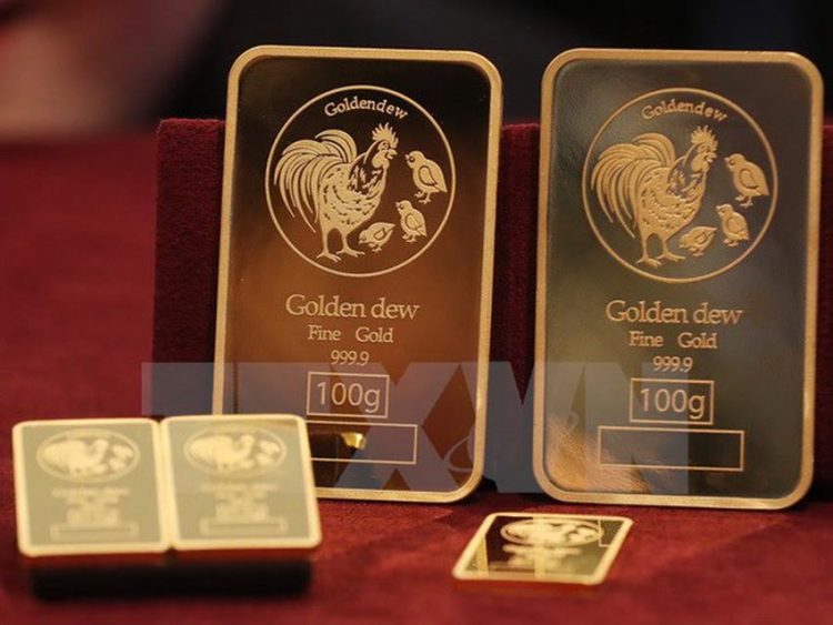 Giá vàng thế giới tăng lên mức cao nhất trong một tuần