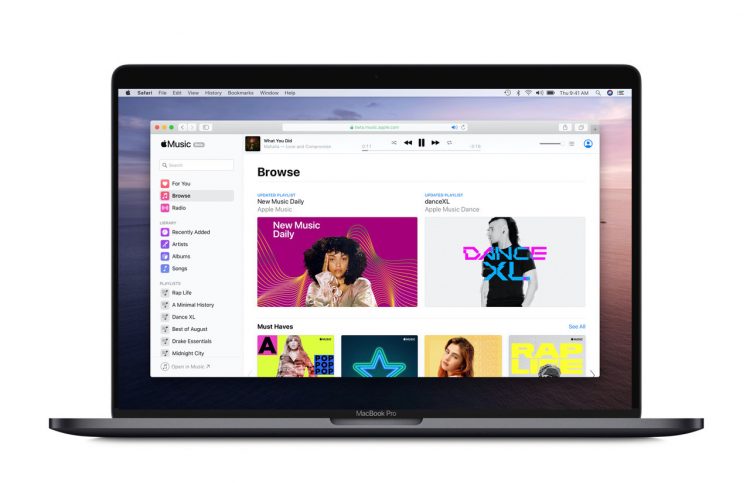 Apple Music đã có phiên bản trên trình duyệt web