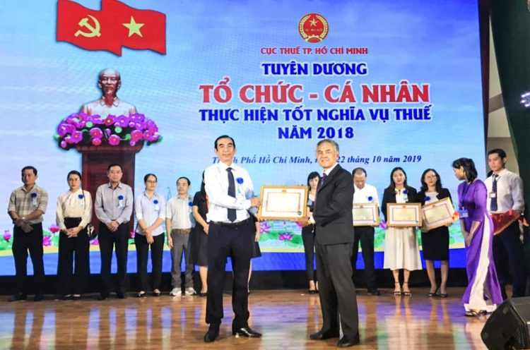 Du lịch Hoàn Mỹ nhận bằng khen của Bộ trưởng Tài chính về nghĩa vụ thuế năm 2018 -2