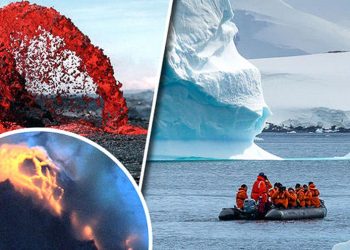 Những ngọn núi lửa khổng lồ ẩn dưới lớp băng Nam cực