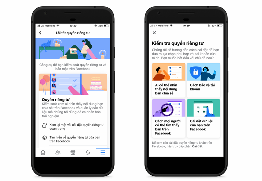 quyền riêng tư trên facebook