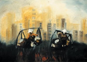 Cây xanh thành phố và người hàng rong -6