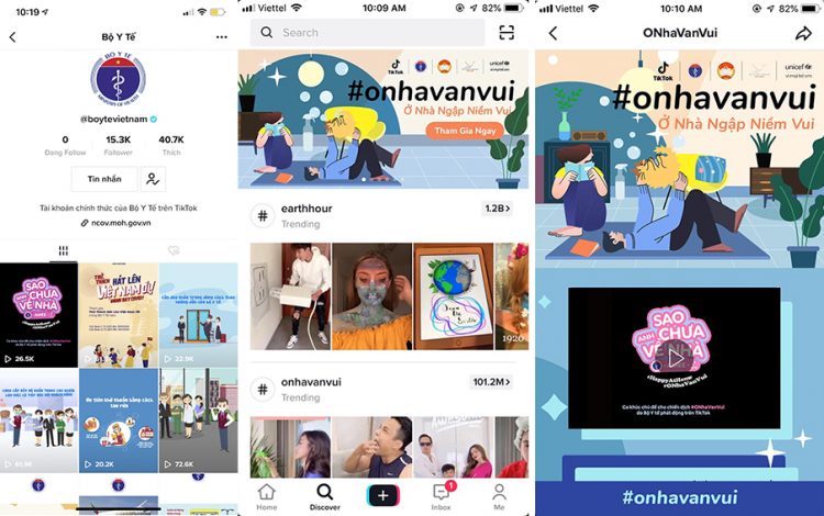 TikTok khởi động chiến dịch “Ở Nhà Vẫn Vui” (#onhavanvui) khuyến khích người dùng ở nhà
