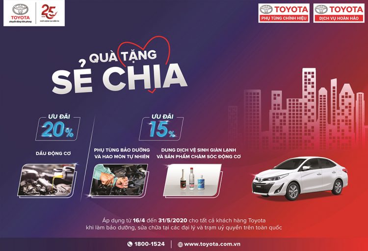 Chương trình ưu đãi “Quà tặng sẻ chia” từ Toyota Việt Nam