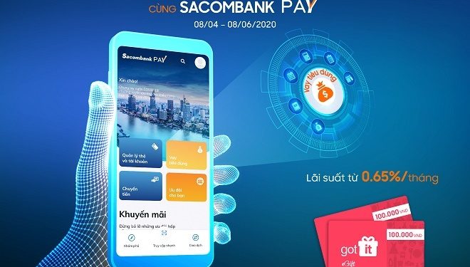 Nhận phiếu quà tặng Got It khi vay tiêu dùng trên ứng dụng Sacombank Pay