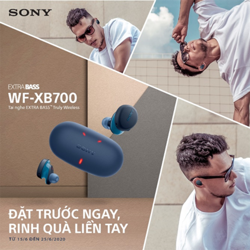 Sony ra mắt tai nghe Extra Bass™ Truly Wireless WF-XB700 - 2