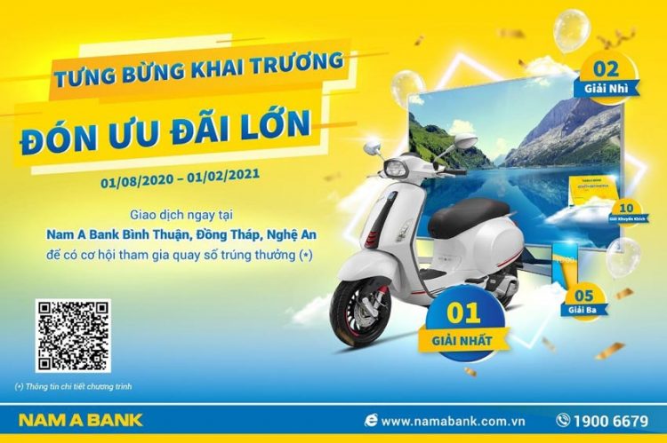 Cơ hội trúng thưởng lớn khi giao dịch tại Nam A Bank
