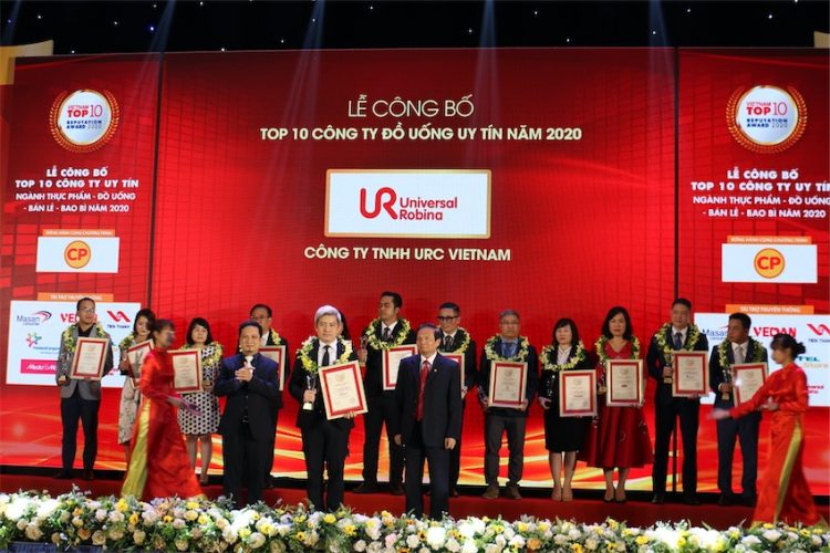 URC Việt Nam được vinh danh trong Top 10 công ty đồ uống uy tín nhất việt nam năm 2020 - 1
