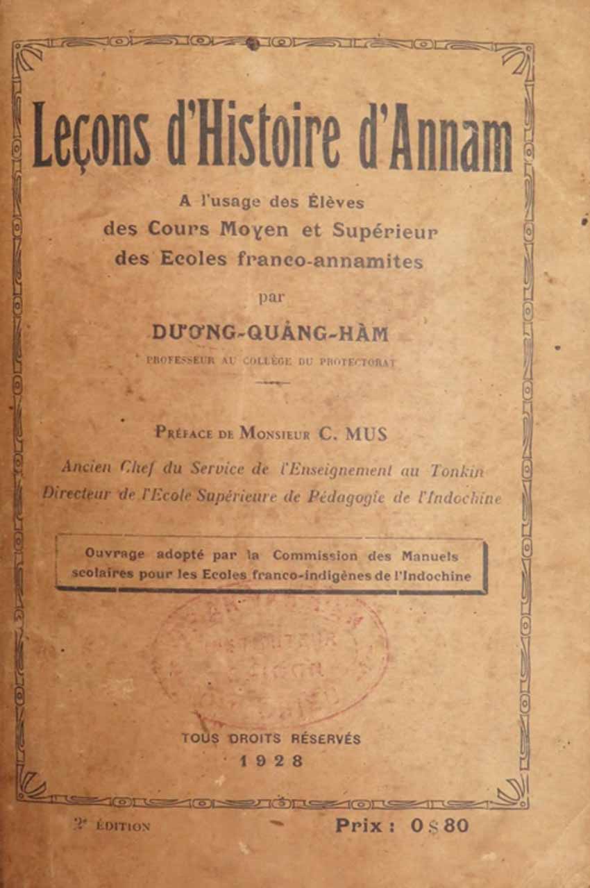 Nhà giáo Dương Quảng Hàm và 'những bài học lịch sử An Nam' -1