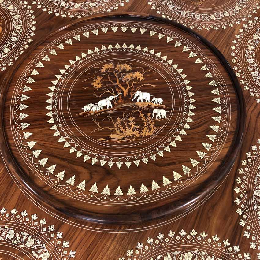 Nghệ phẩm khảm gỗ hồng sắc Mysore, Ấn Độ -16