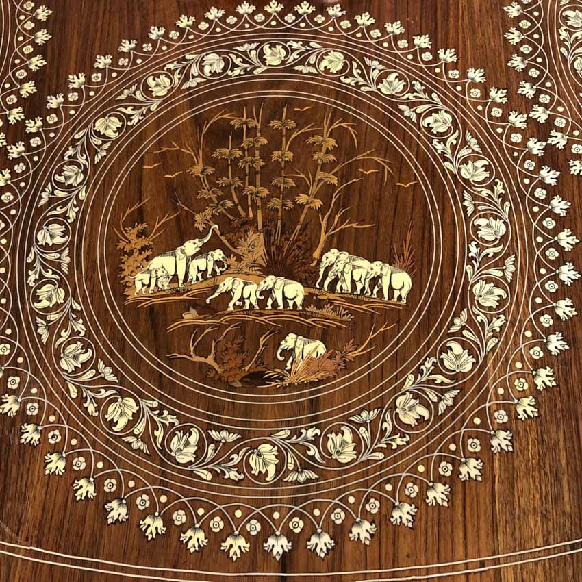 Nghệ phẩm khảm gỗ hồng sắc Mysore, Ấn Độ -17