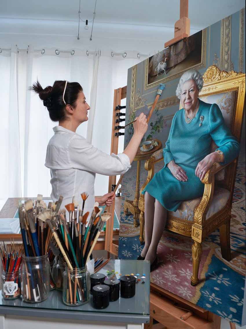 Tôi vẽ chân dung Nữ hoàng Elizabeth II - 4