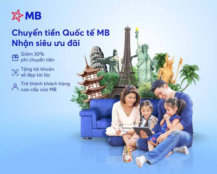 Siêu ưu đãi khi chuyển tiền quốc tế tại MB