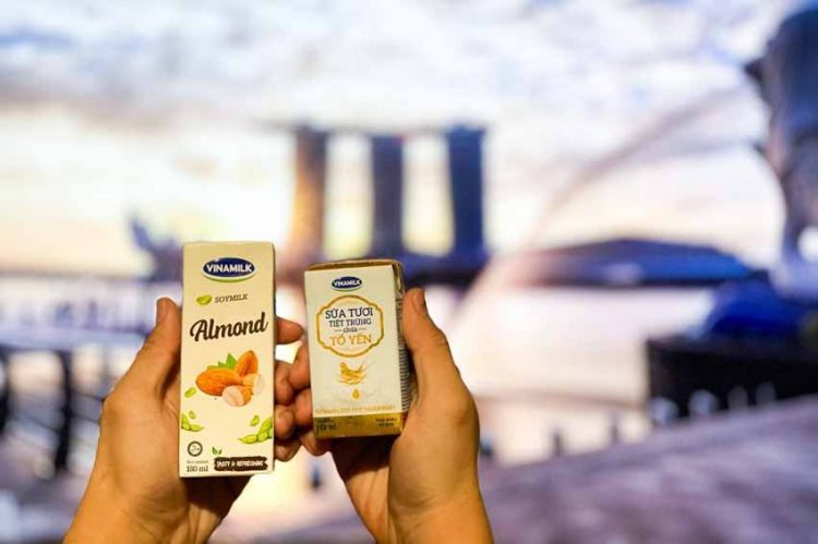 Vinamilk xuất khẩu lô sữa tươi chứa tổ yến đầu tiên đi Singapore