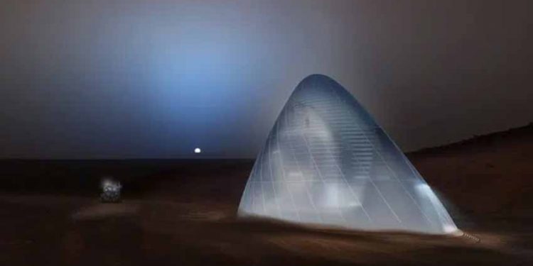 Phối cảnh 3D cho thủ đô tương lai của Sao Hỏa