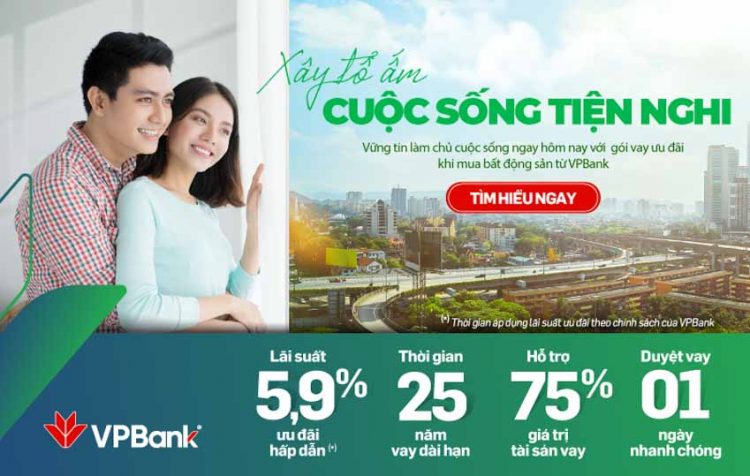 VPBank cho vay mua nhà lãi suất từ 5,9%/năm, hạn mức tới 20 tỷ đồng