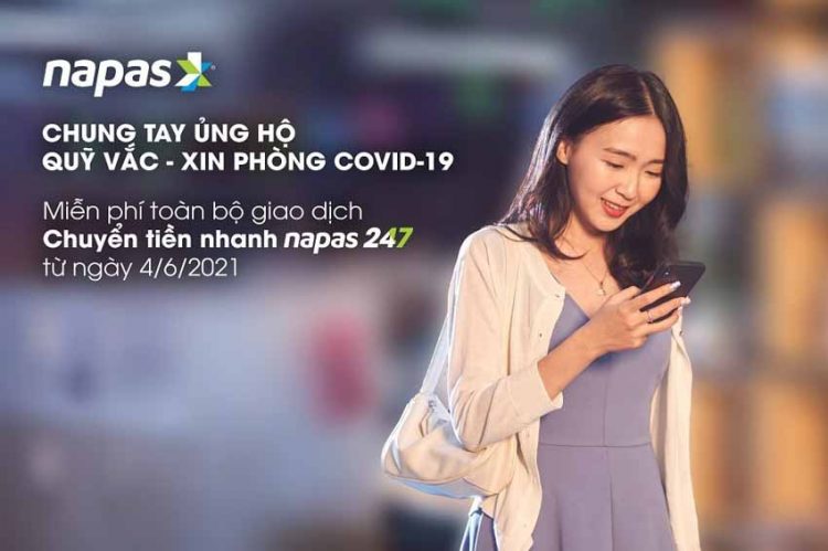 Napas miễn phí chuyển tiền đến Quỹ vaccine Covid-19